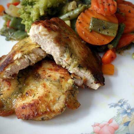 Krok 7 - Placuszki z piersi  kurczaka z warzywami foto