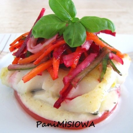 Krok 5 - Polędwica dorszowa z warzywnymi paskami foto