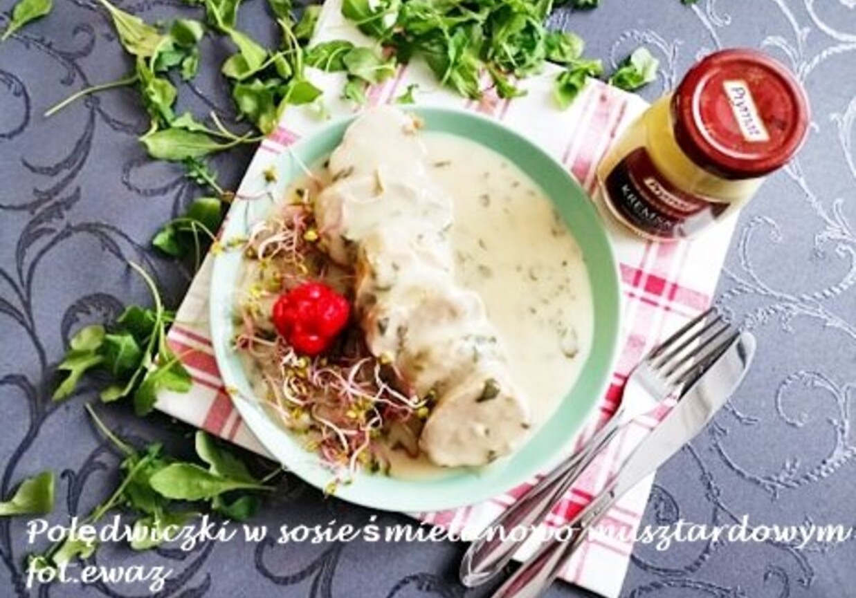 Polędwiczki wieprzowe w sosie śmietanowo-musztardowym Zewy