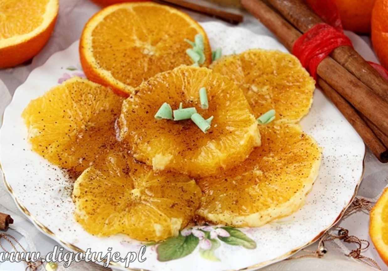 Pomarańcze z miodem i cynamonem - deser marokański foto