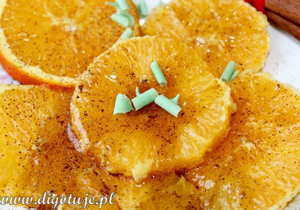 Pomarańcze z miodem i cynamonem - deser marokański foto