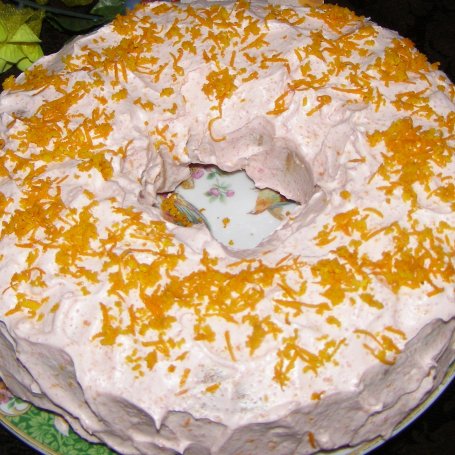 Krok 6 - pomarańczowe ciasto z kremem śmietanowym... foto