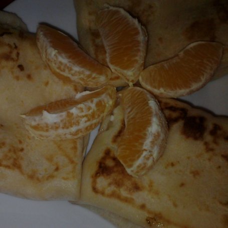 Krok 5 - Pomarańczowe naleśniki z serem foto