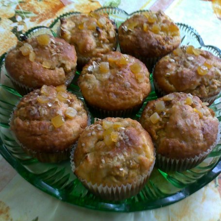 Krok 3 - Pomarańczowo-owsiane muffinki z serem i jabłkiem foto