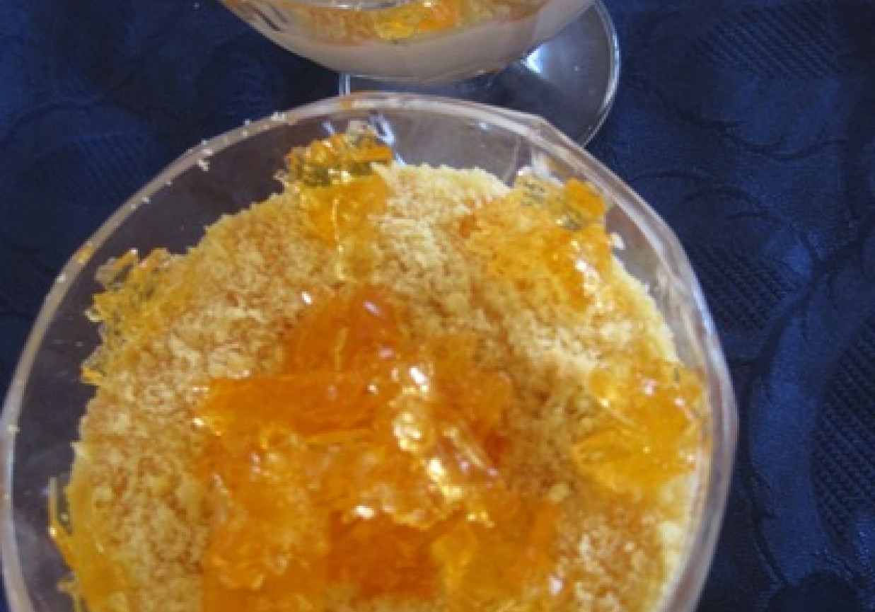 Pomarańczowy deser na jogurcie foto