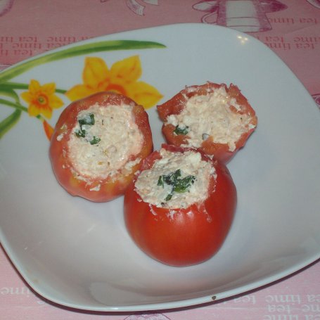 Krok 3 - pomidor z grilla z fetą i ryżem foto