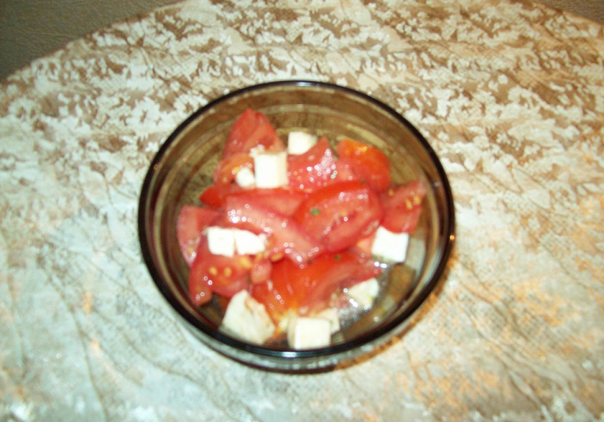 Pomidorki z serem feta foto