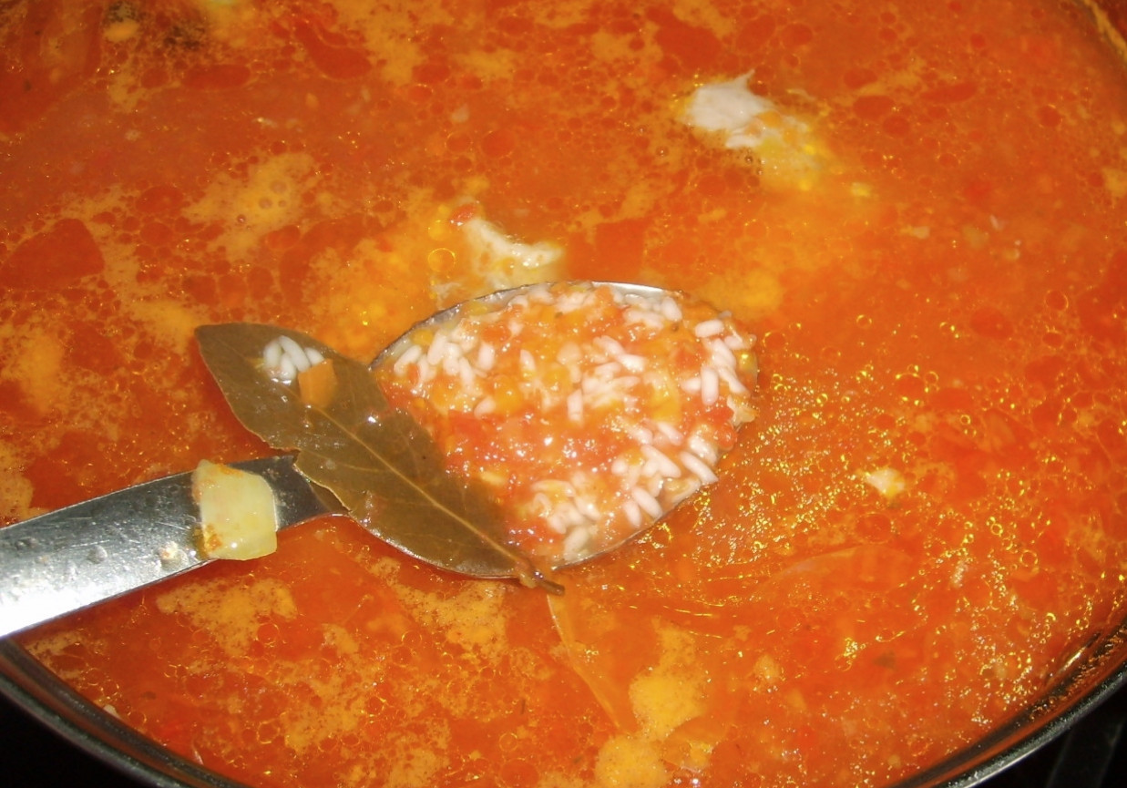 pomidorowa z ryżem gotowana... foto