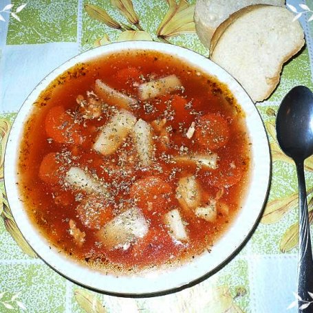 Krok 3 - Pomidorowa zupa z kurczakiem foto
