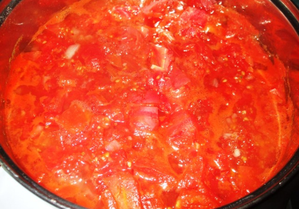 Pomidorówka na pomidorach polnych foto