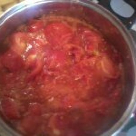 Krok 5 - Pomidorowo- cukiniowy krem z dodatkiem bazyli foto
