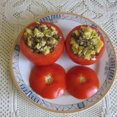 Krok 3 - Pomidory faszerowane jajkiem i soczewicą foto