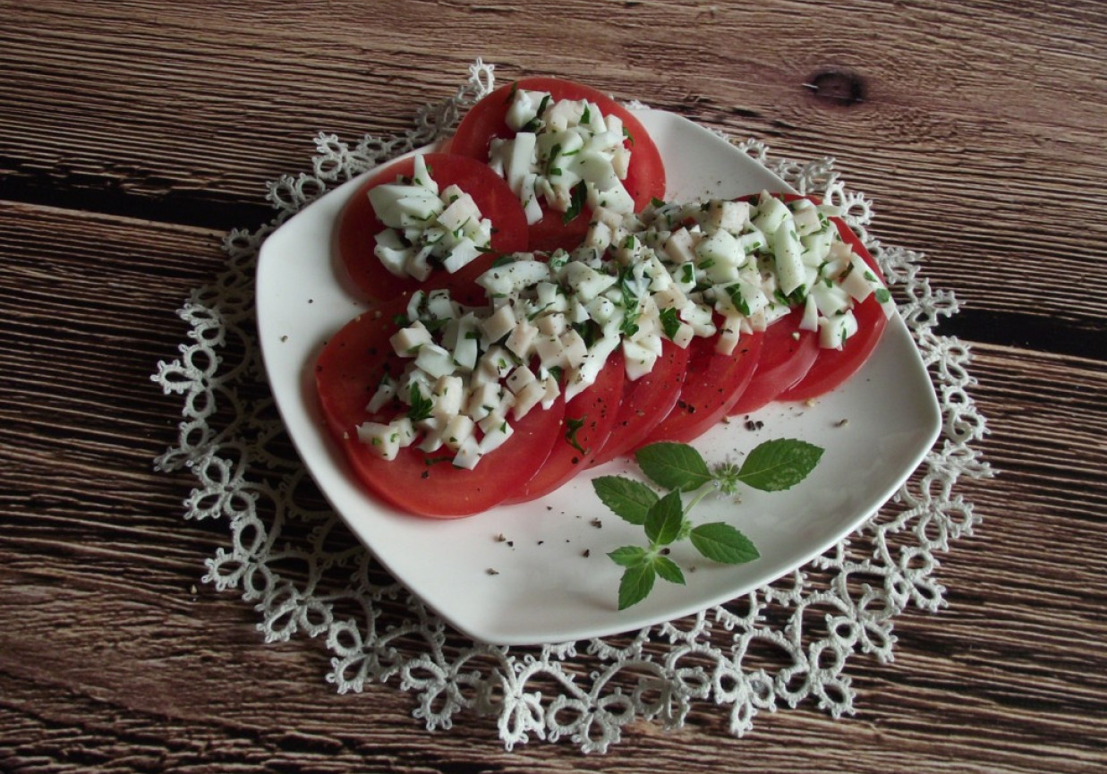 Pomidory pod proteinową pierzynką foto