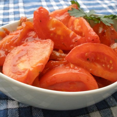 Krok 5 - Pomidory w sosie miodowym foto