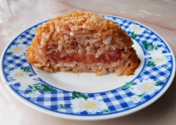 Fotografia przedstawiająca Pomidory zapiekane z ryżem