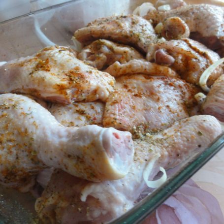 Krok 1 - Porcje kurczaka z pieczarkami foto