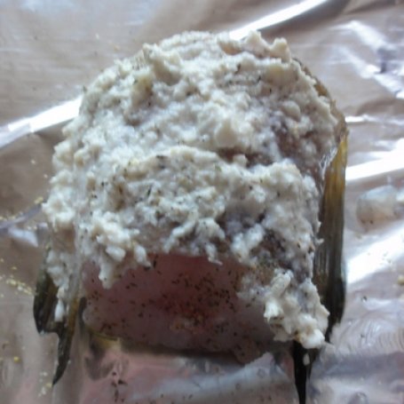 Krok 3 - Porcje pstrąga zapiekane pod chrzanową pierzynką foto