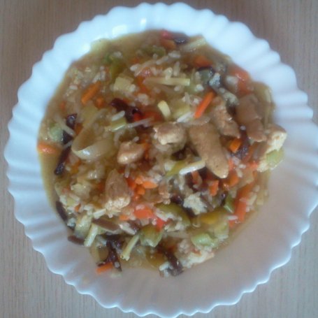 Krok 4 - Potrawa chińska z ryżem i kurczakiem foto
