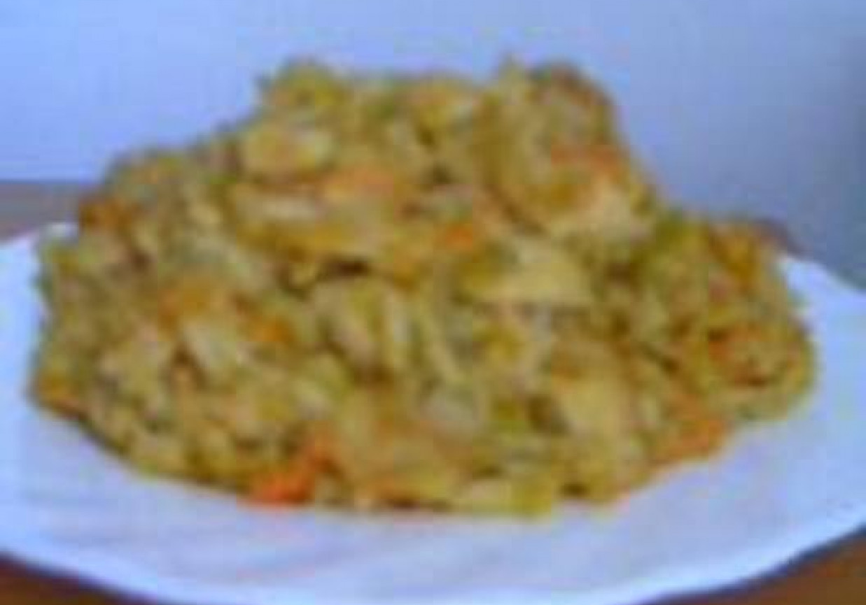 Potrawka z kurczaka ryżu i warzyw foto