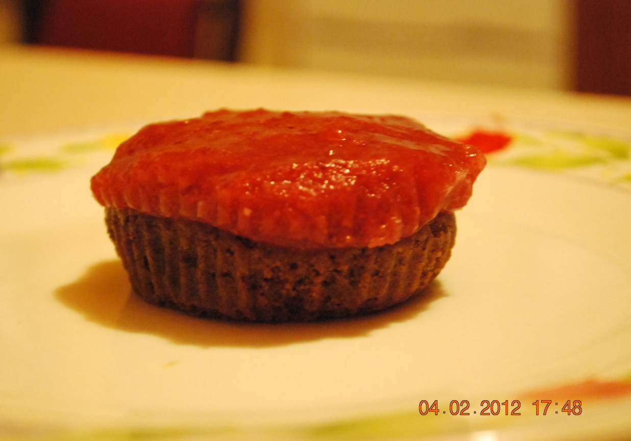 Pozeczkowe ciasteczka z truskawkowa chmurka foto