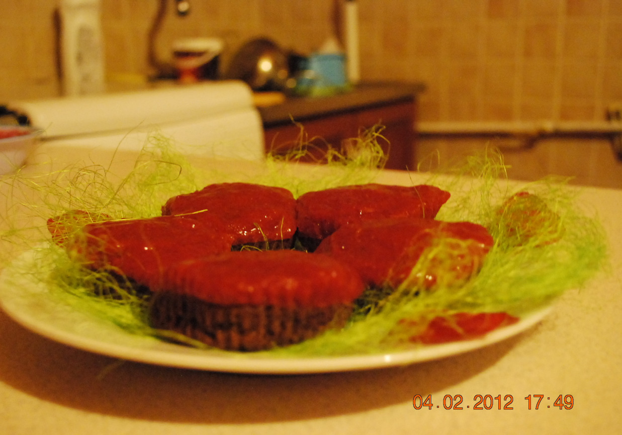 Pozeczkowe ciasteczka z truskawkowa chmurka foto