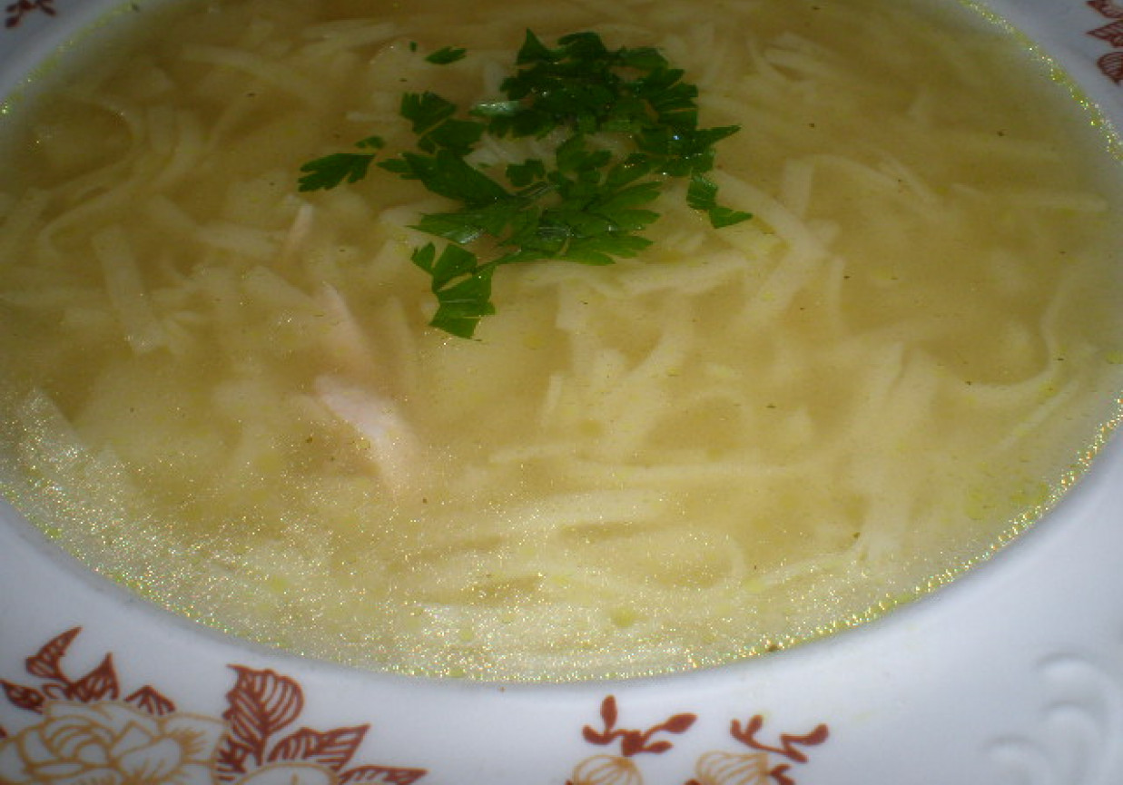 Prosta zupa z makaronem i ziemniakami foto