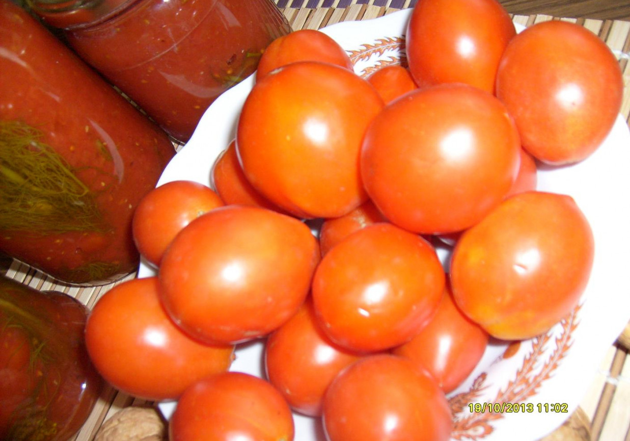 Przecier pomidorowy z koprem do słoików foto