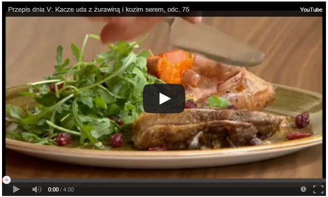 Przepis dnia V: Kacze uda z żurawiną i kozim serem, odc. 75