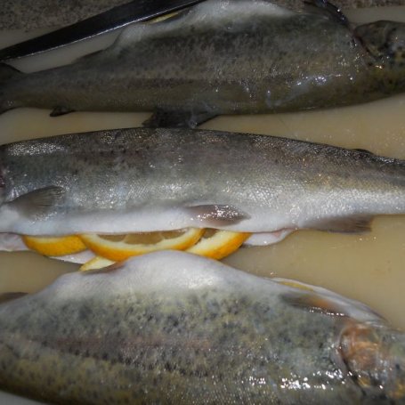 Krok 2 - PSTRAGI Z CYTYNĄ POMARAŃCZĄ I ZIELONYM PIEPRZEM foto