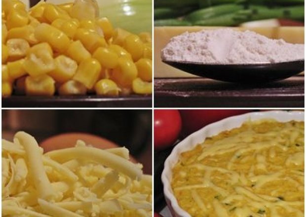 Fotografia przedstawiająca Pudding z kukurydzy, serrano, cebuli i sera