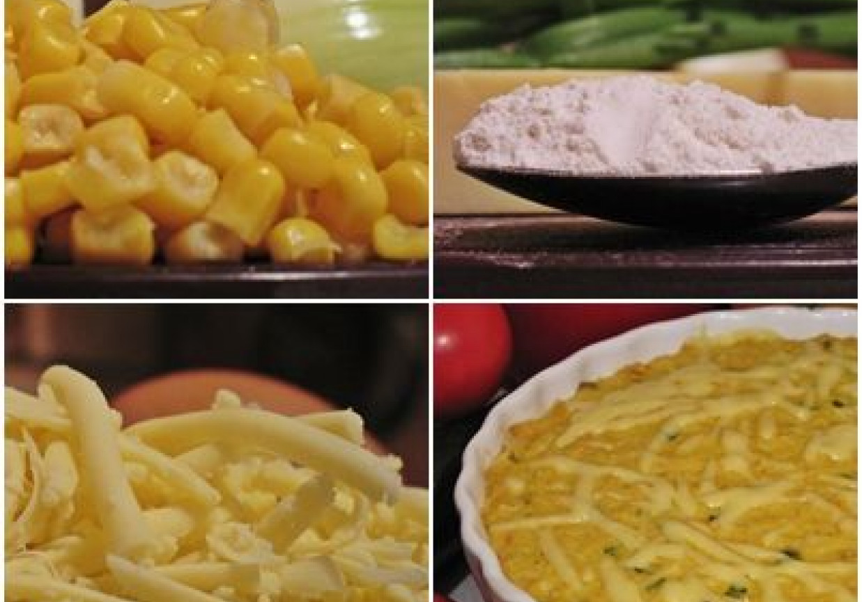 Pudding z kukurydzy, serrano, cebuli i sera foto