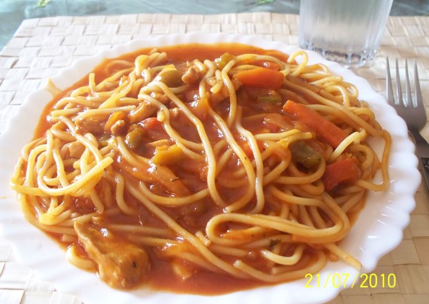 Fotografia przedstawiająca Pyszne spaghetti