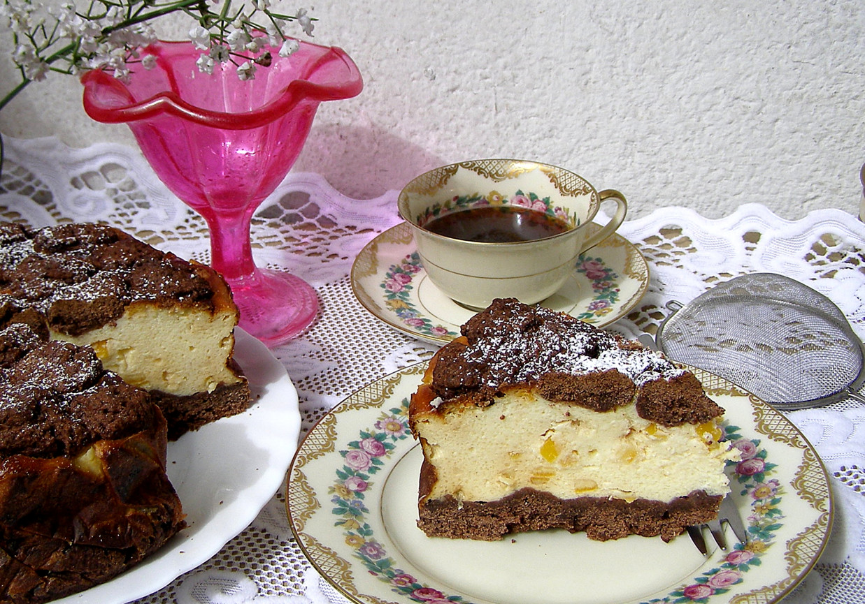 Puszysty Sernik Na Kruchym Kakaowym Spodzie