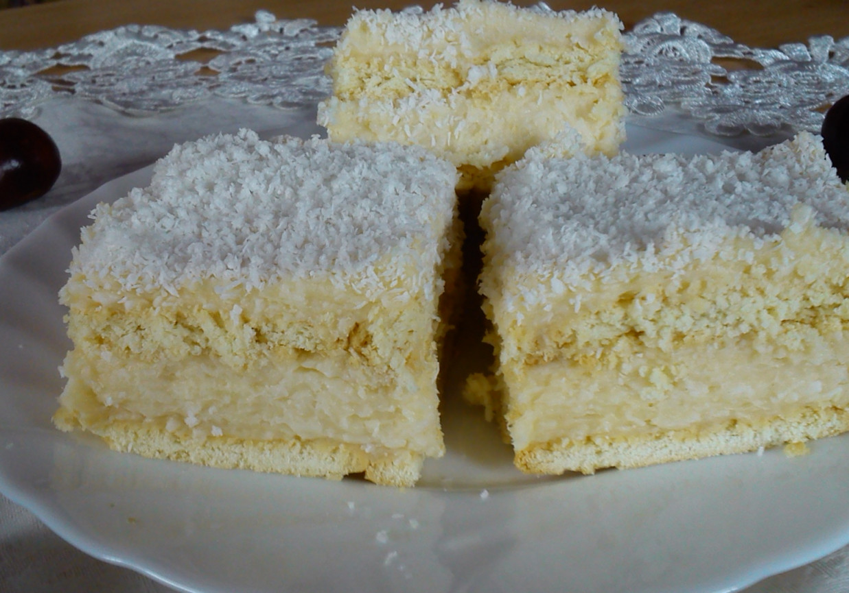 Ciasto Rafaello Na Herbatnikach Duża Blacha www.doradcasmaku.pl