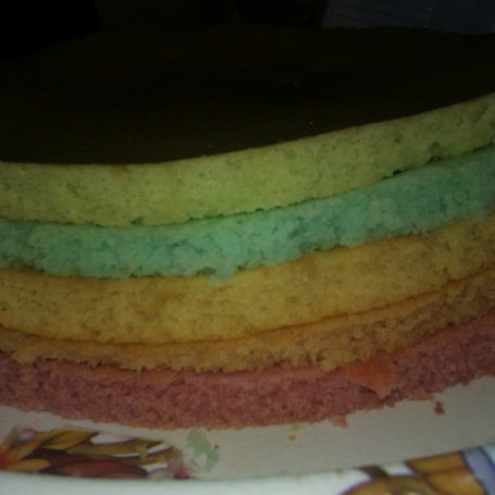 Krok 5 - Rainbow Cake tort urodzinowy foto