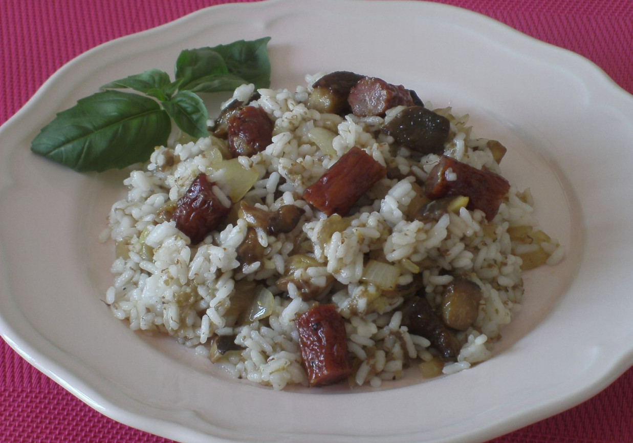 Risotto grzybowe z kabanoskami DoradcaSmaku.pl