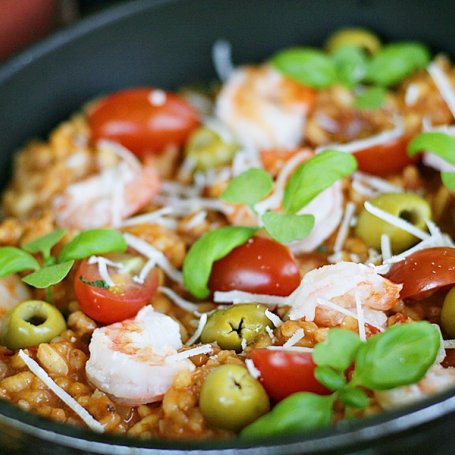 Krok 4 - Risotto pomidorowe z krewetkami foto
