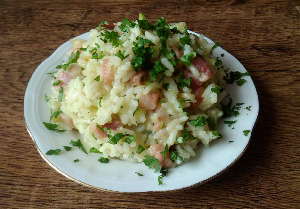 Risotto z cukinią i boczkiem DoradcaSmaku.pl