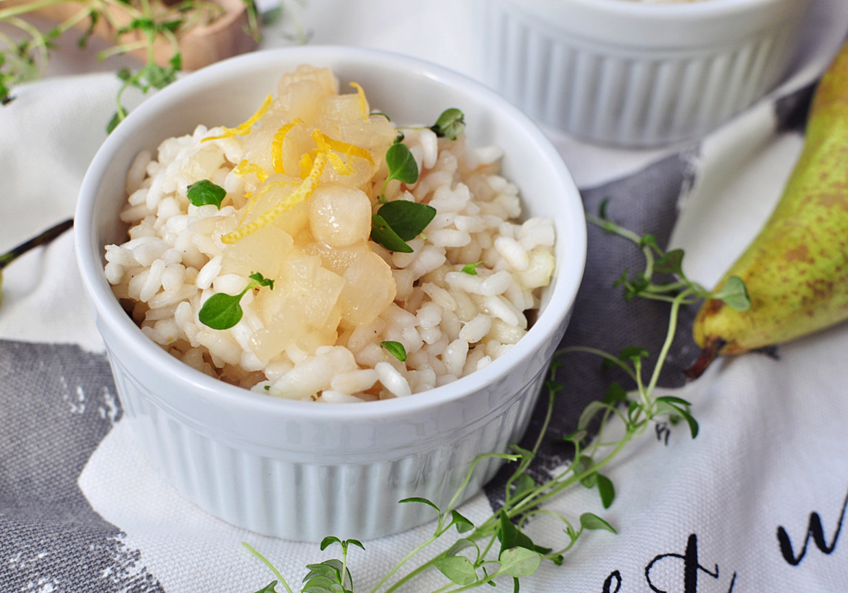 Risotto z gruszką i tymiankiem DoradcaSmaku.pl
