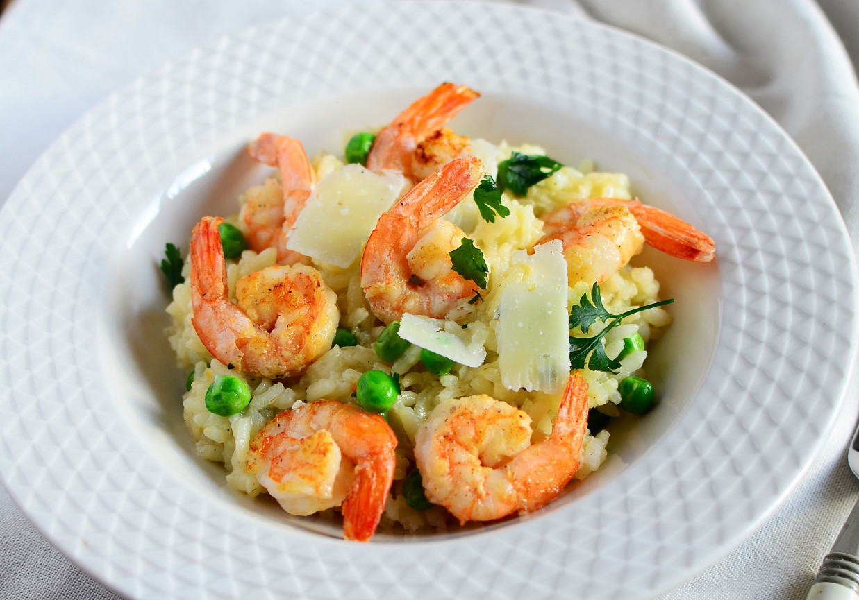 Risotto z krewetkami i groszkiem DoradcaSmaku.pl