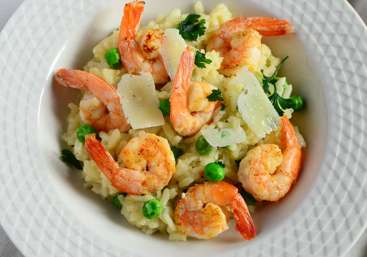 Risotto z krewetkami i groszkiem DoradcaSmaku.pl