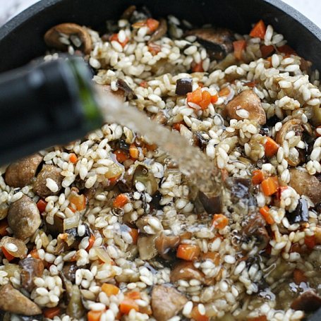 Krok 2 - Risotto z pieczarkami i bakłażanem foto