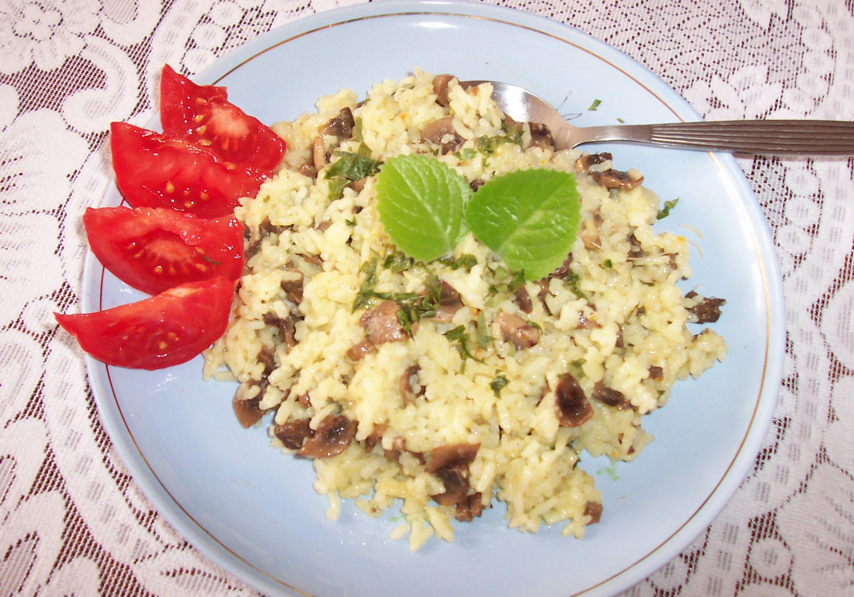 Risotto z pieczarkami i suszonymi pomidorami DoradcaSmaku.pl