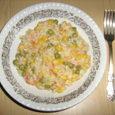 Krok 6 - risotto z wędzonym łososiem foto