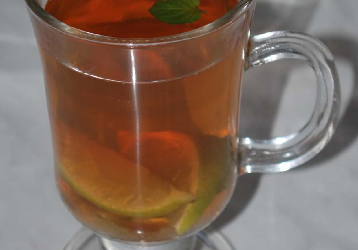 Rogrzewająca zielona herbata foto