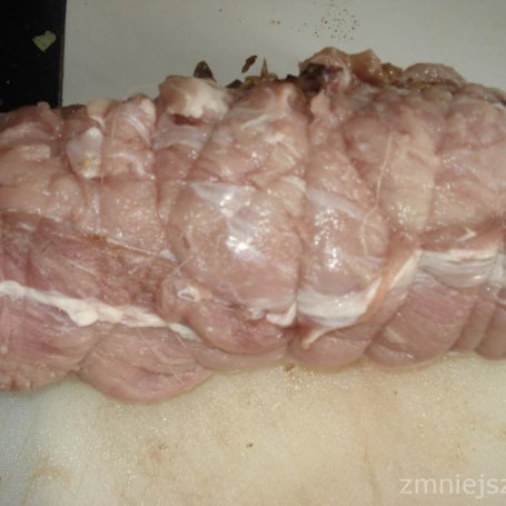 Krok 11 - Rolada schabowa faszerowan boczkiem i pieczarkami foto