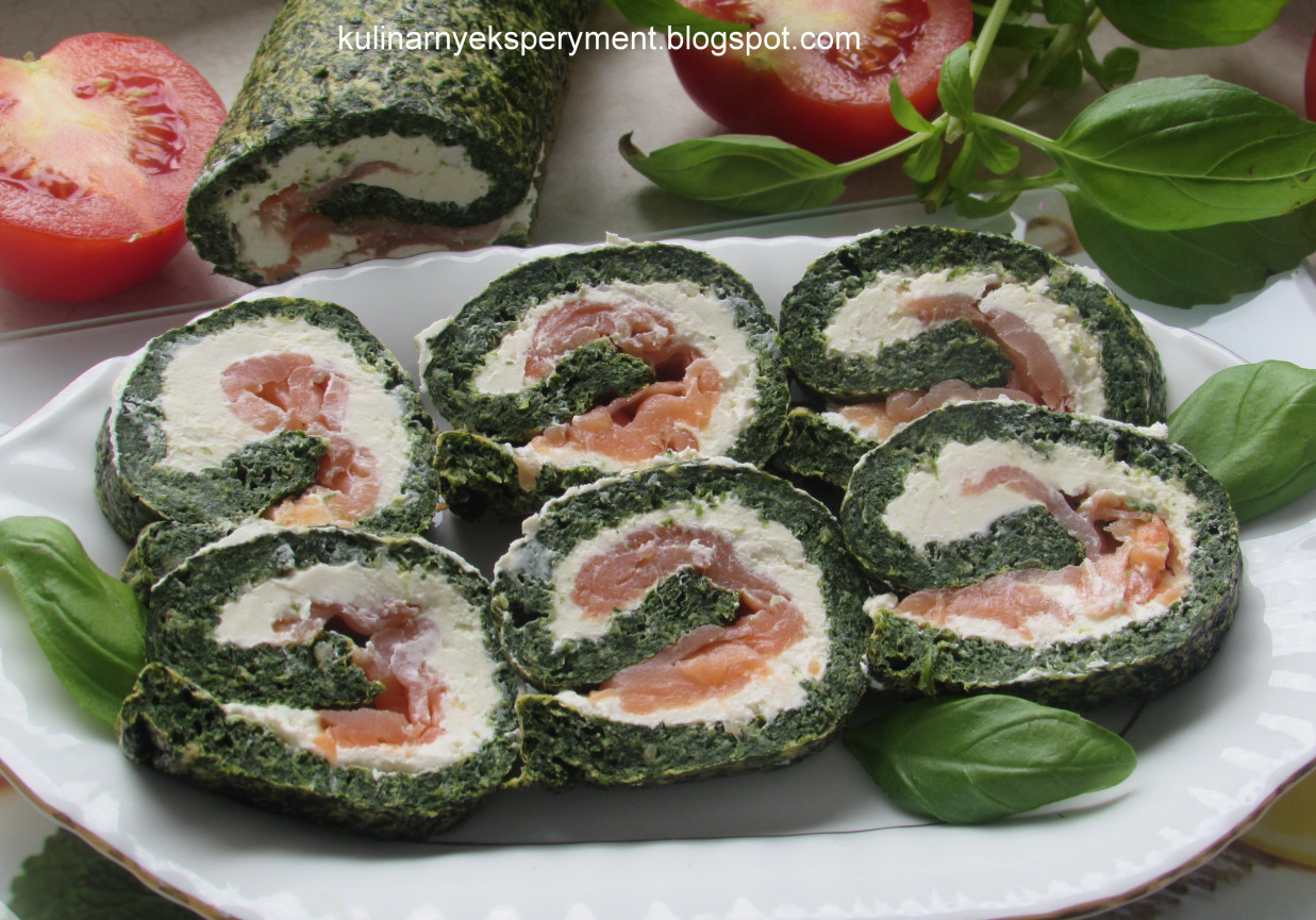 Rolada szpinakowa z łososiem foto