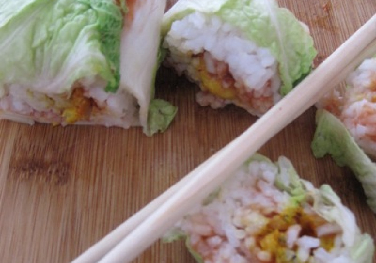 Roladki ala Sushi w kapuście pekińskiej foto