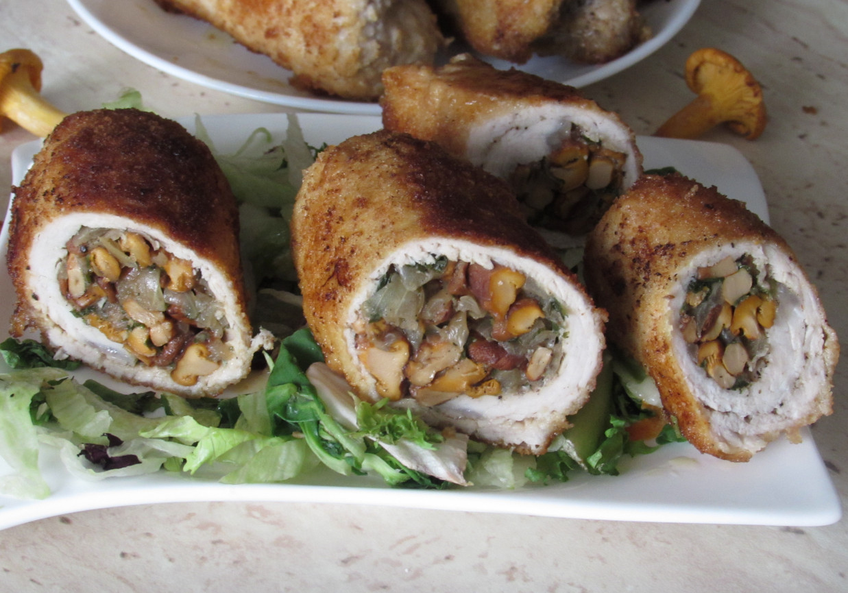 Roladki schabowe z kurkami foto