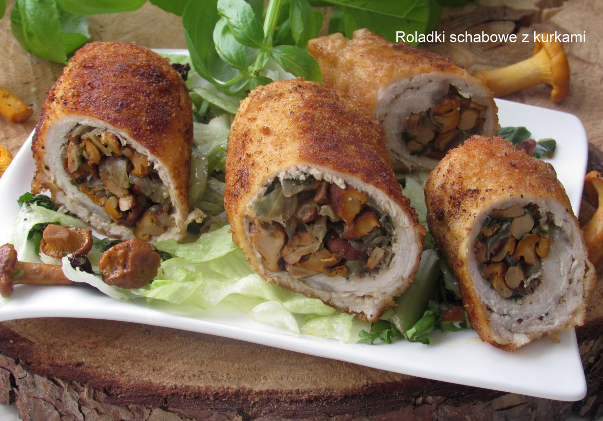 Roladki schabowe z kurkami foto